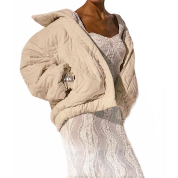 NEW CHARO RUIZ bomber brume jacket in white wave - Picture 1 of 6